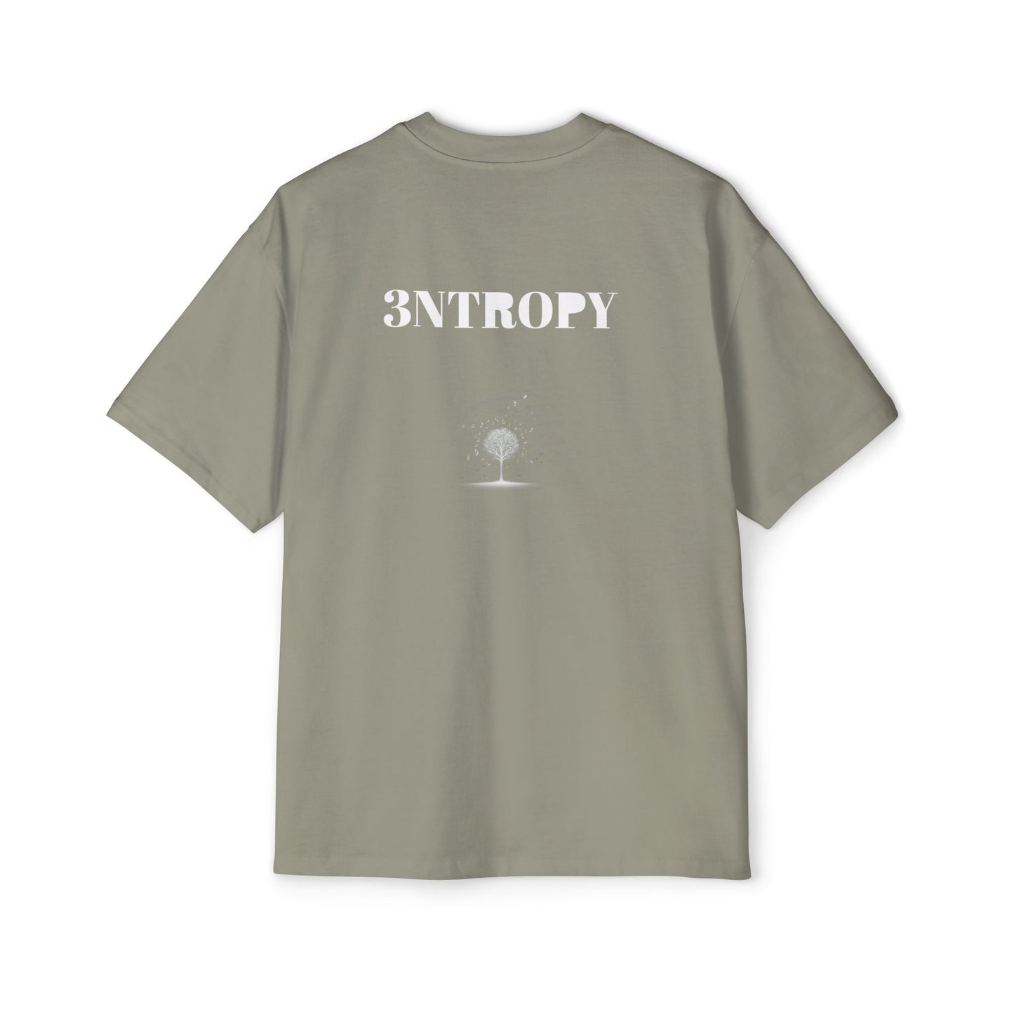 Men's Heavy Oversized Tee "3ntropy" (WHITE LETTERS)