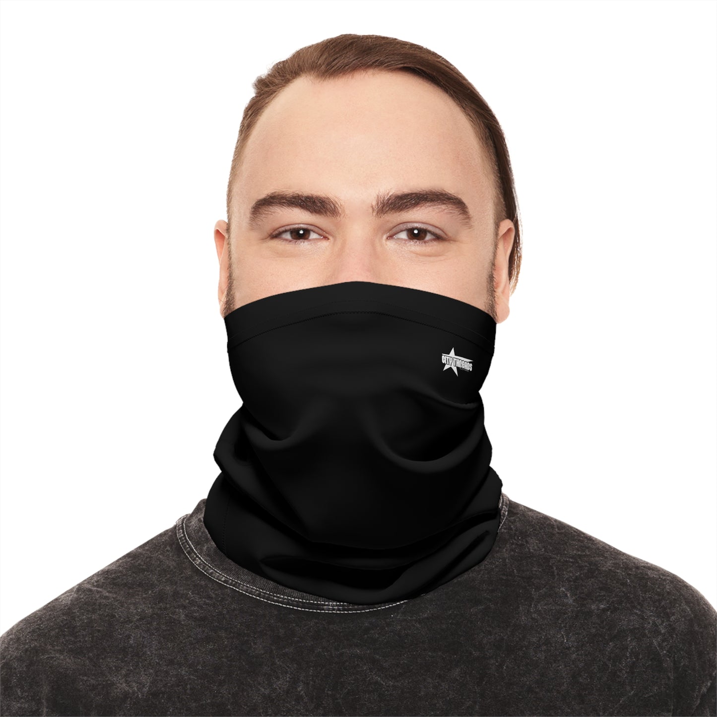 Black "City Threads" Neck Gaiter