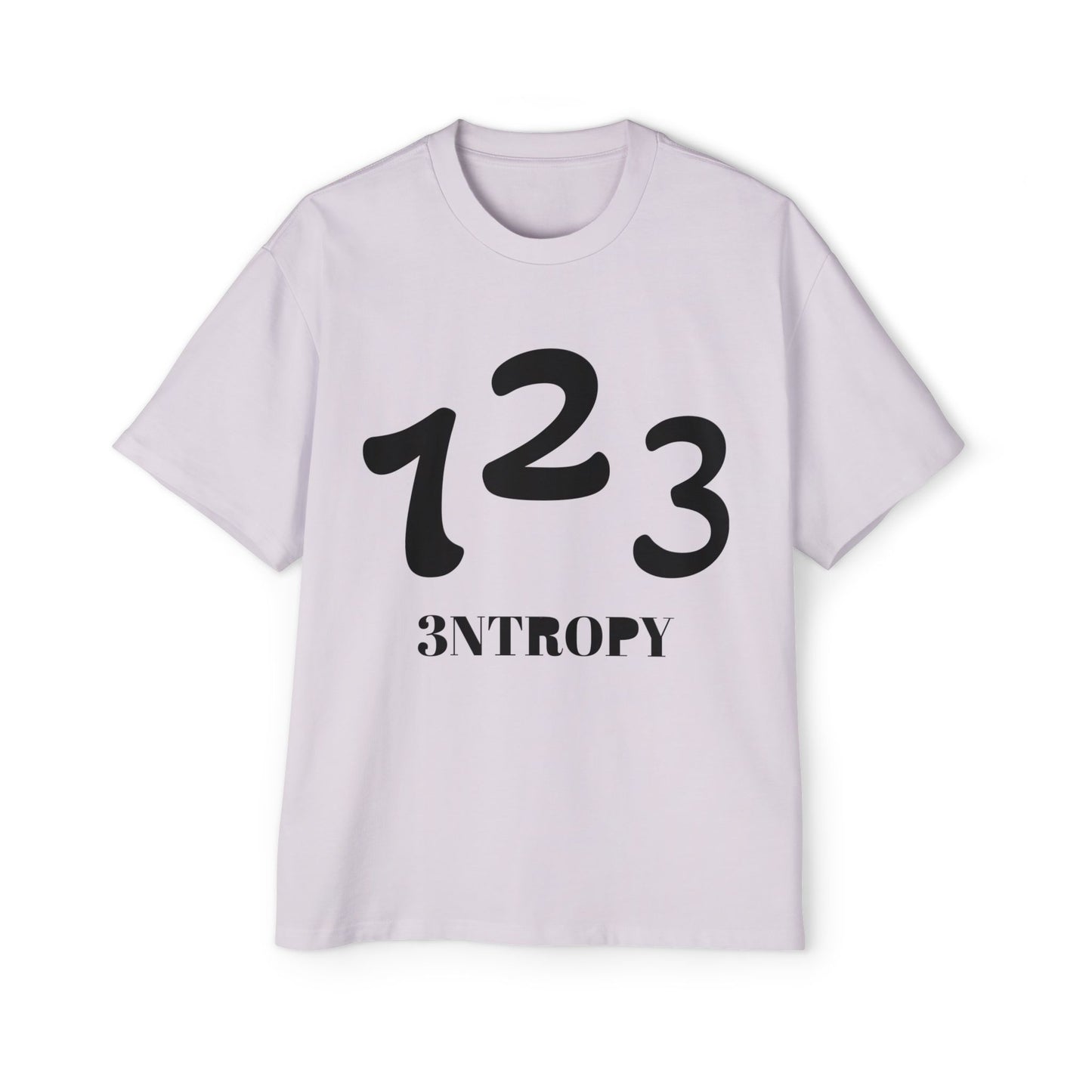 Men's Heavy Oversized Tee "3ntropy" (BLACK LETTER)