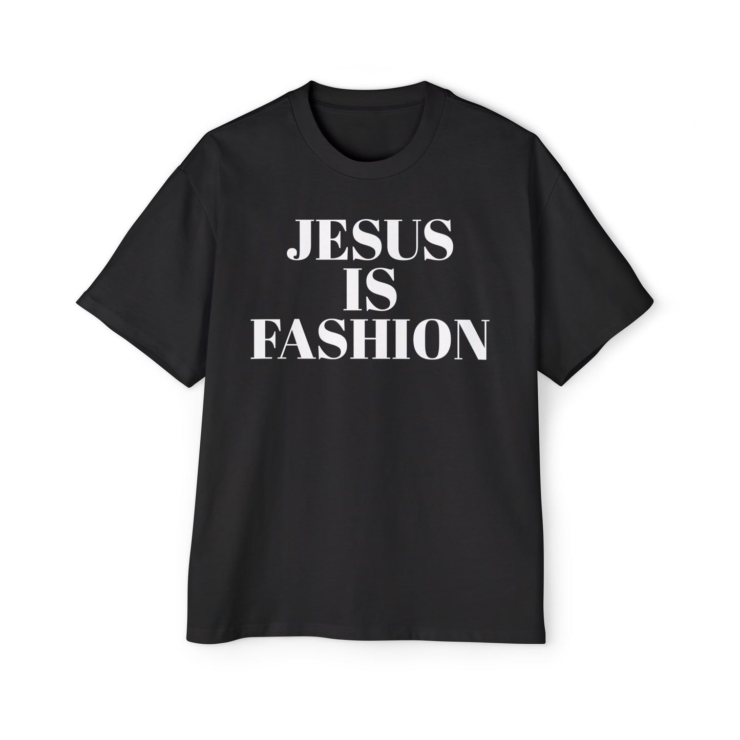 Men's Heavy Oversized Tee "Jesus is Fashion"