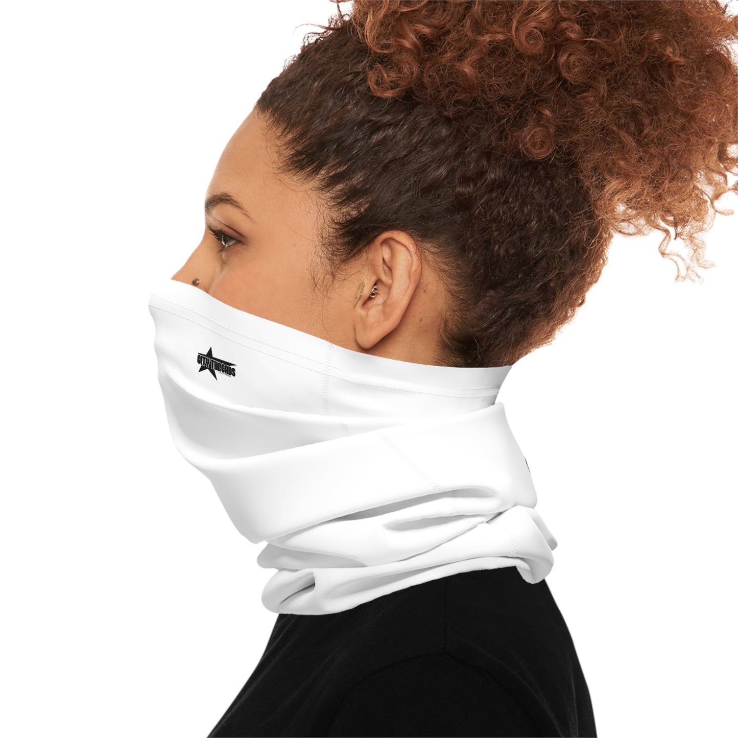 White "City Threads" Neck Gaiter