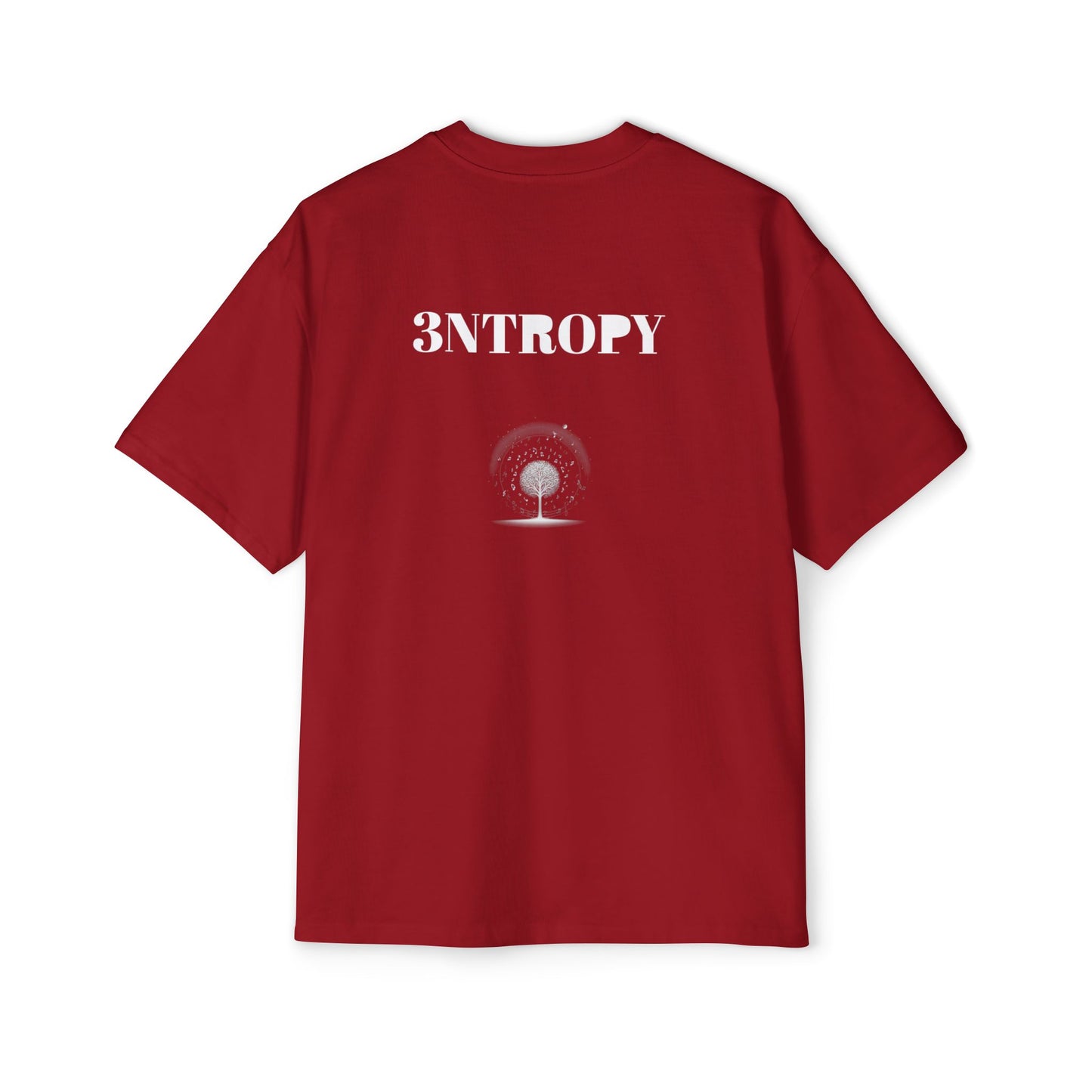 Men's Heavy Oversized Tee "3ntropy" (WHITE LETTERS)