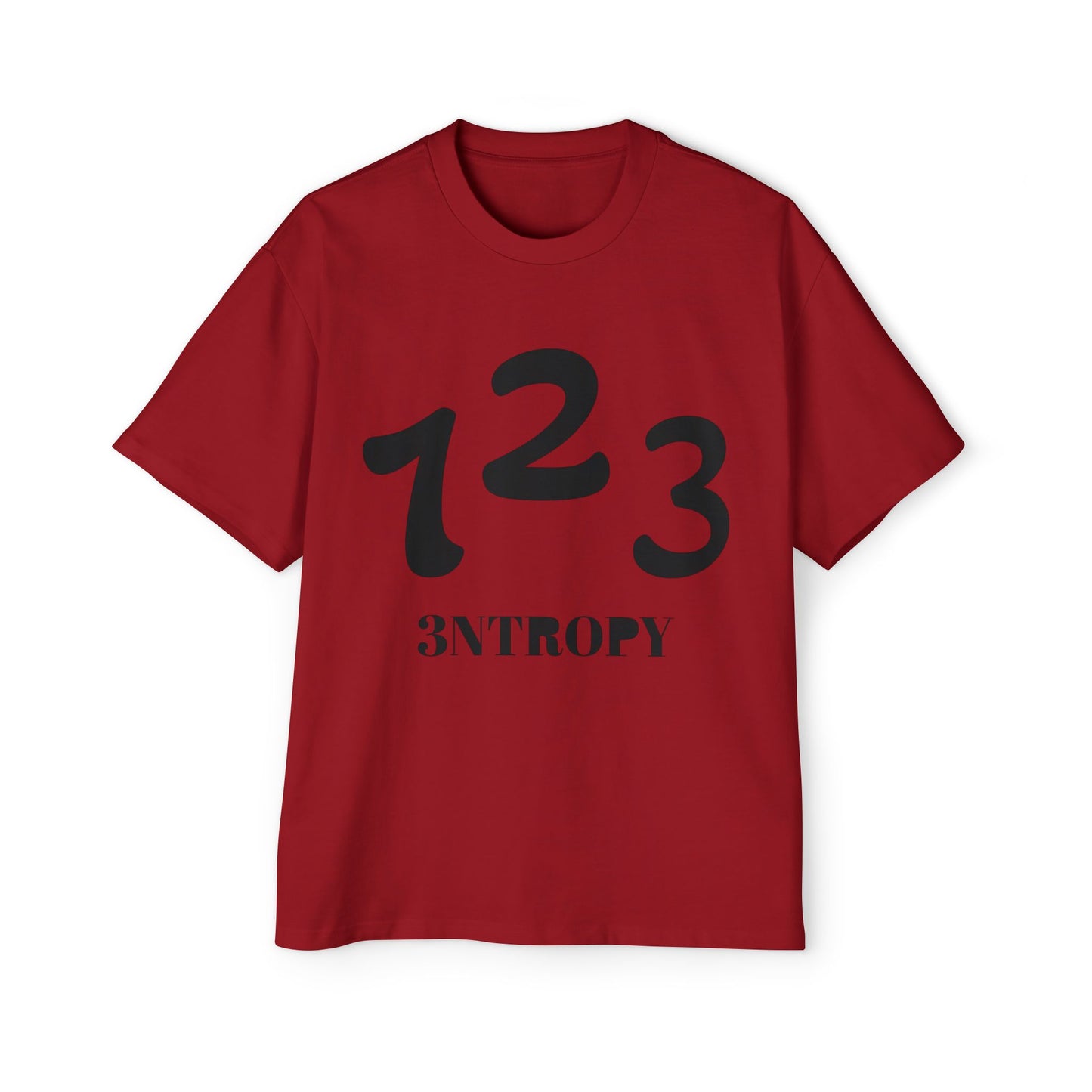 Men's Heavy Oversized Tee "3ntropy" (BLACK LETTER)