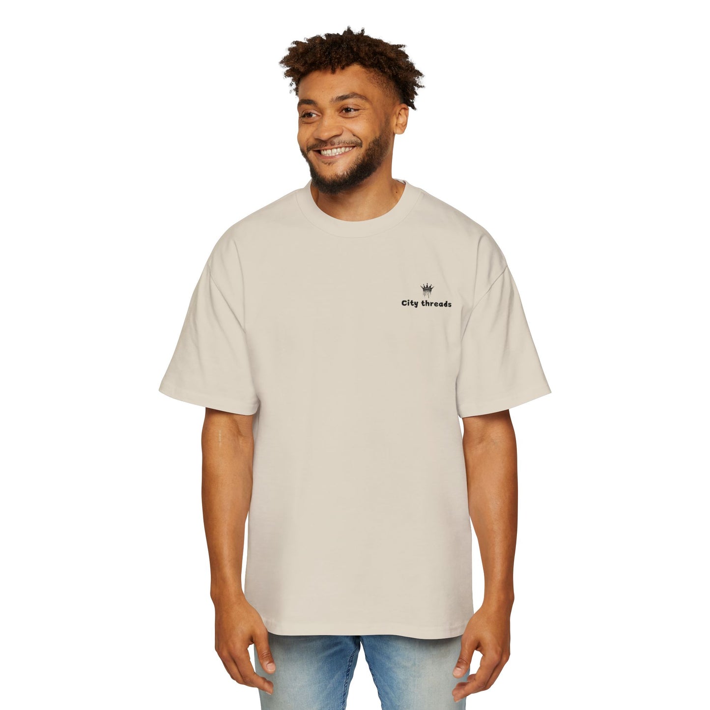 Men's Heavy Oversized Tee "No 9-5" (WHITE)