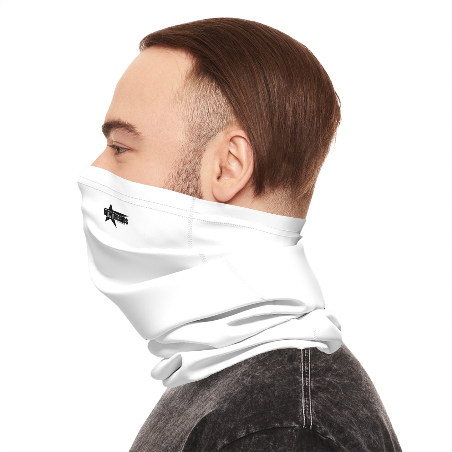 White "City Threads" Neck Gaiter