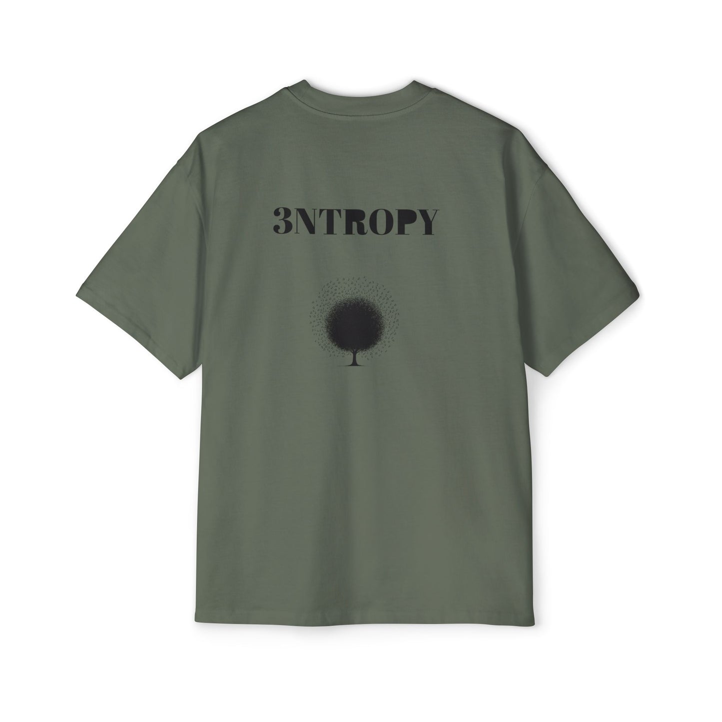 Men's Heavy Oversized Tee "3ntropy" (BLACK LETTER)