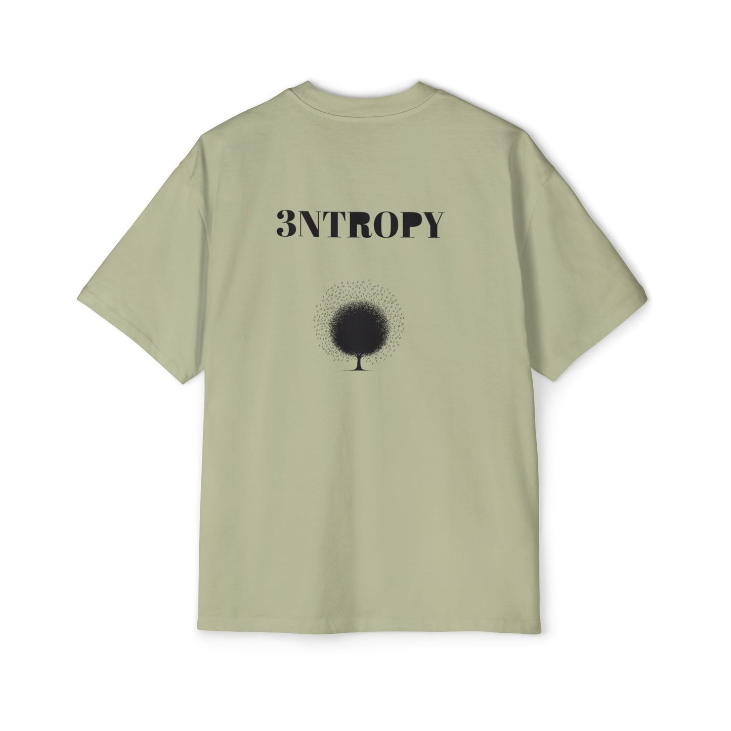 Men's Heavy Oversized Tee "3ntropy" (BLACK LETTER)