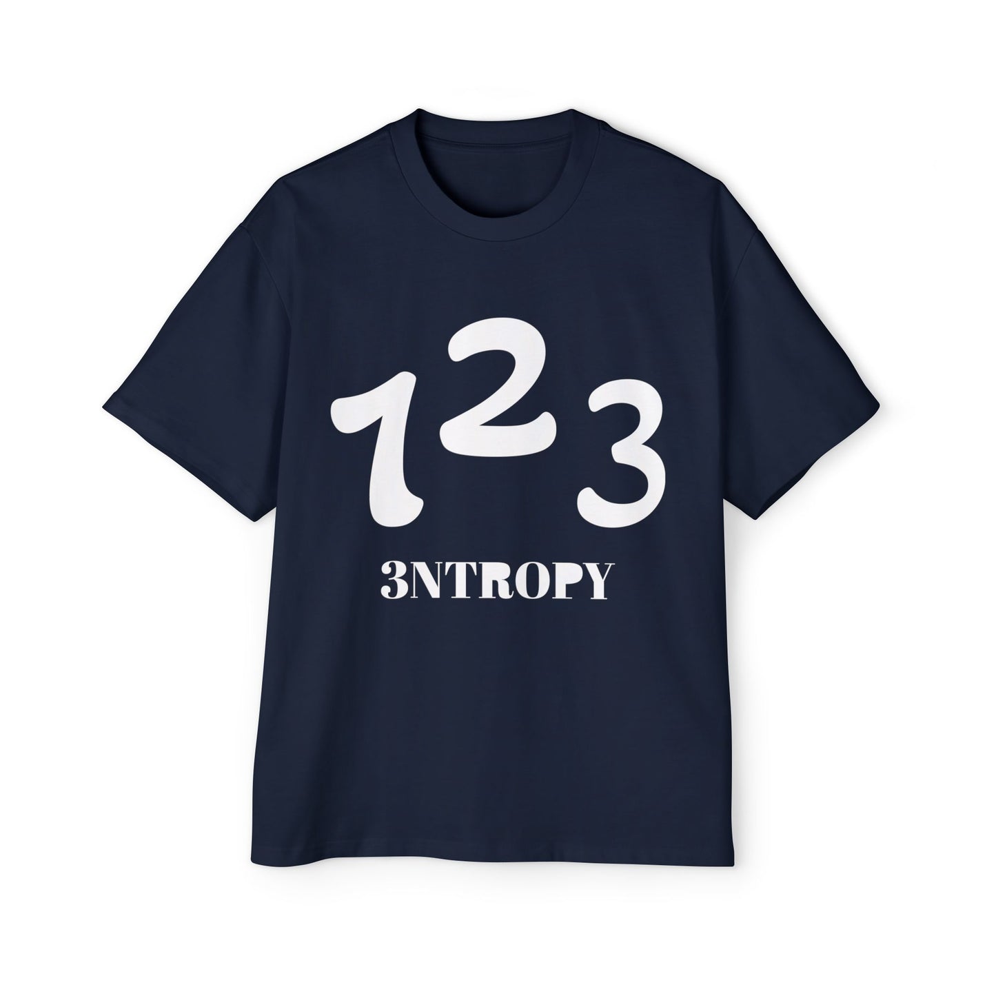 Men's Heavy Oversized Tee "3ntropy" (WHITE LETTERS)