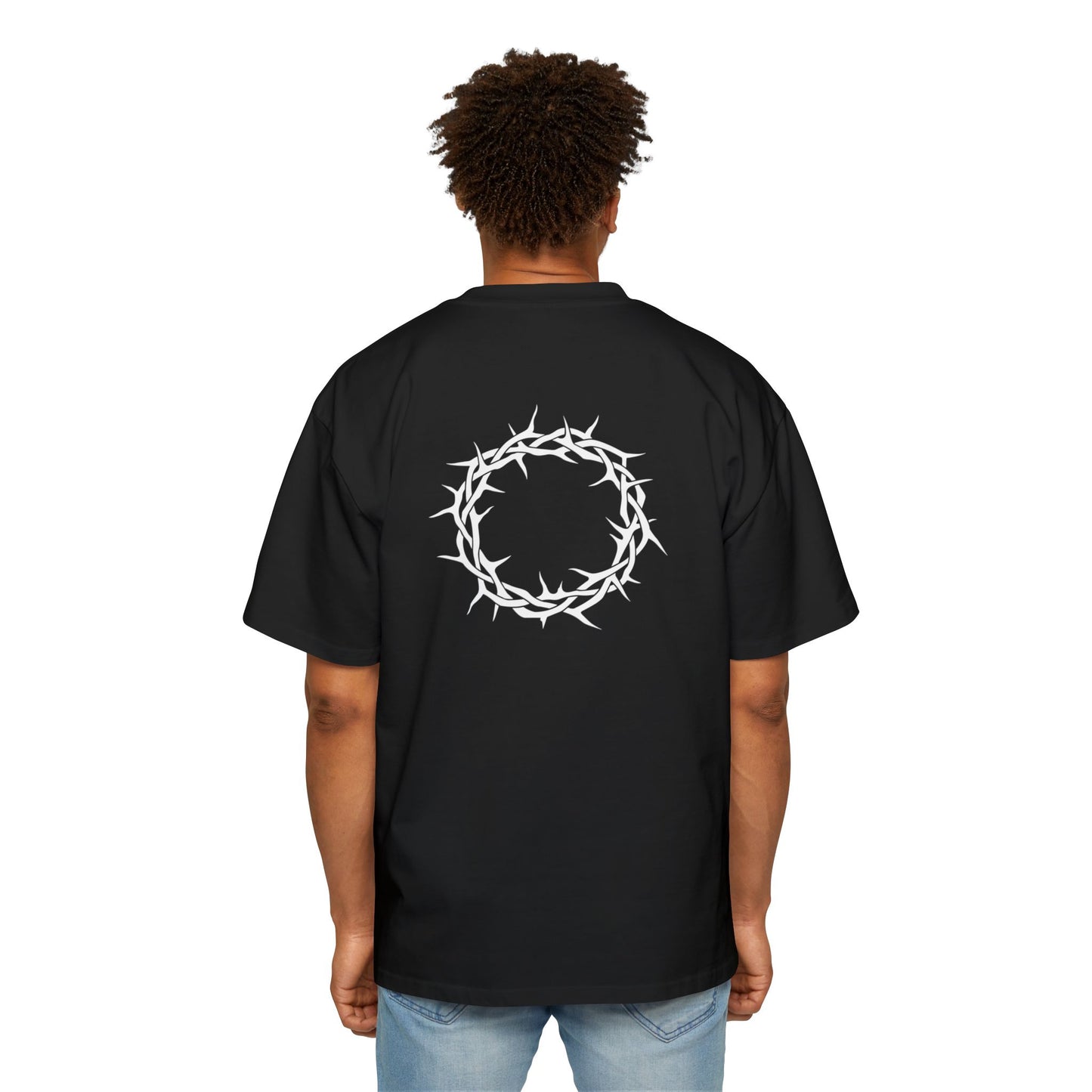 Men's Heavy Oversized Tee "Faith over Fear"