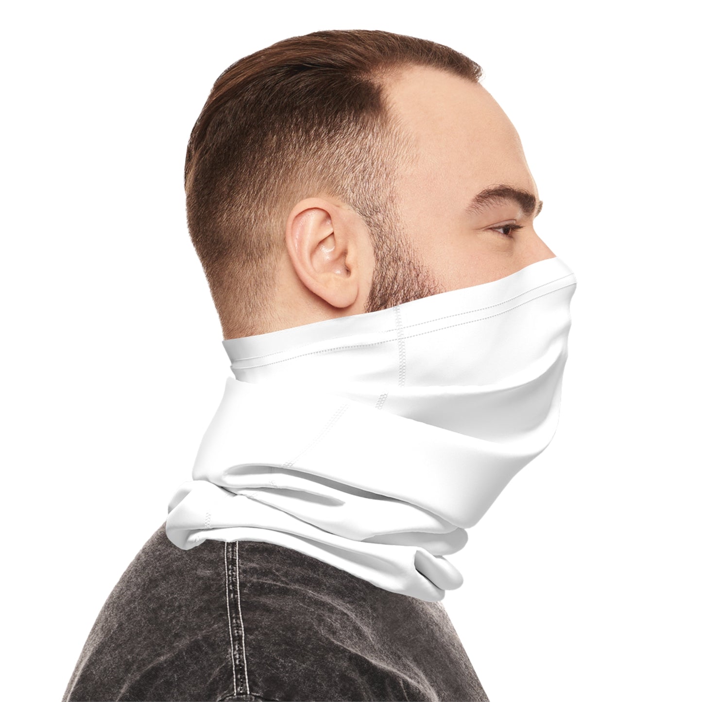 White "City Threads" Neck Gaiter