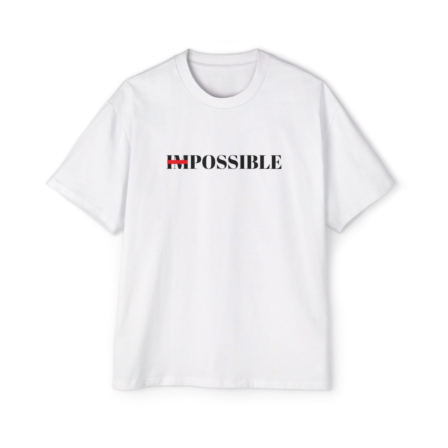 Men's Heavy Oversized Tee "Nothings impossible" (BLACK LETTERS)