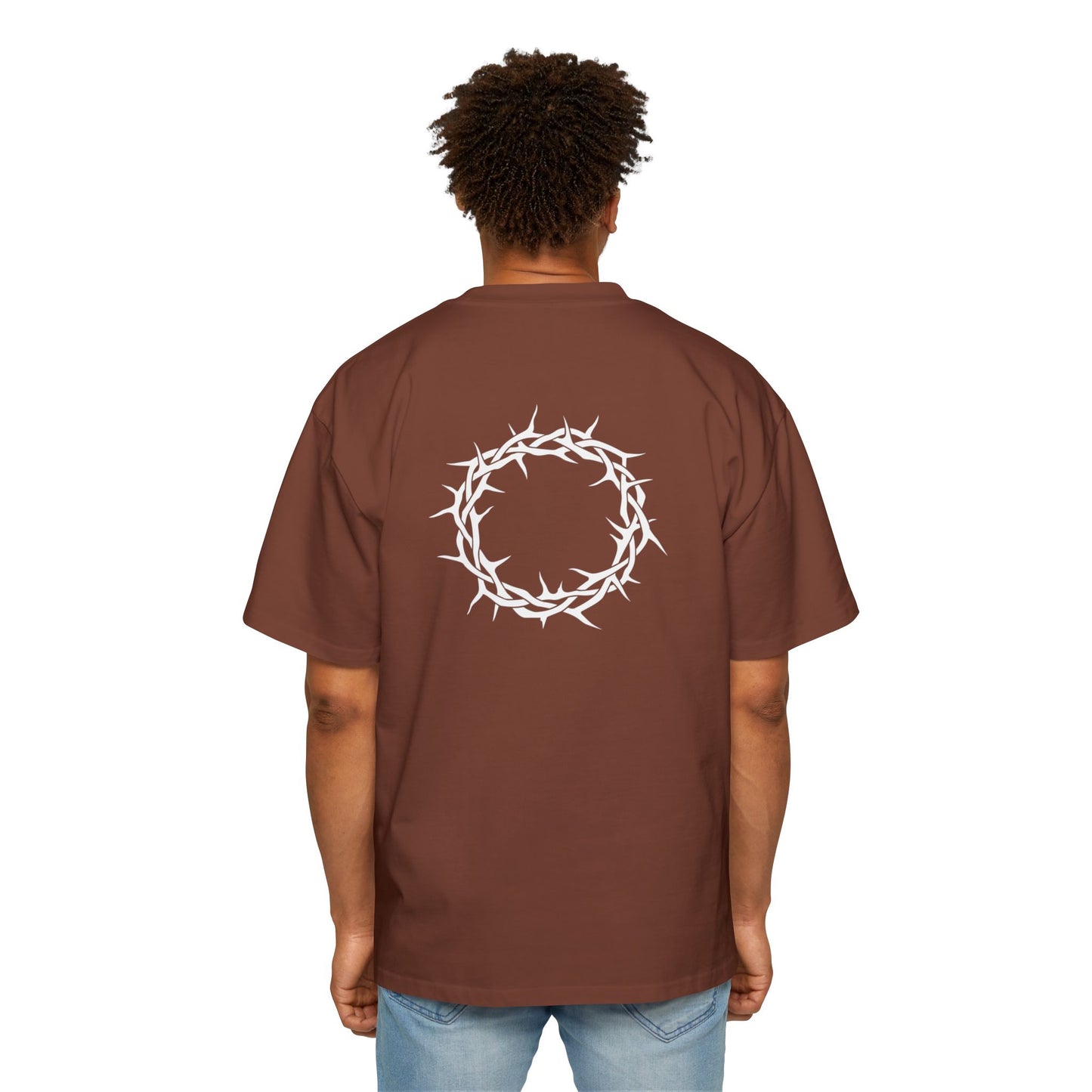 Men's Heavy Oversized Tee "Faith over Fear"