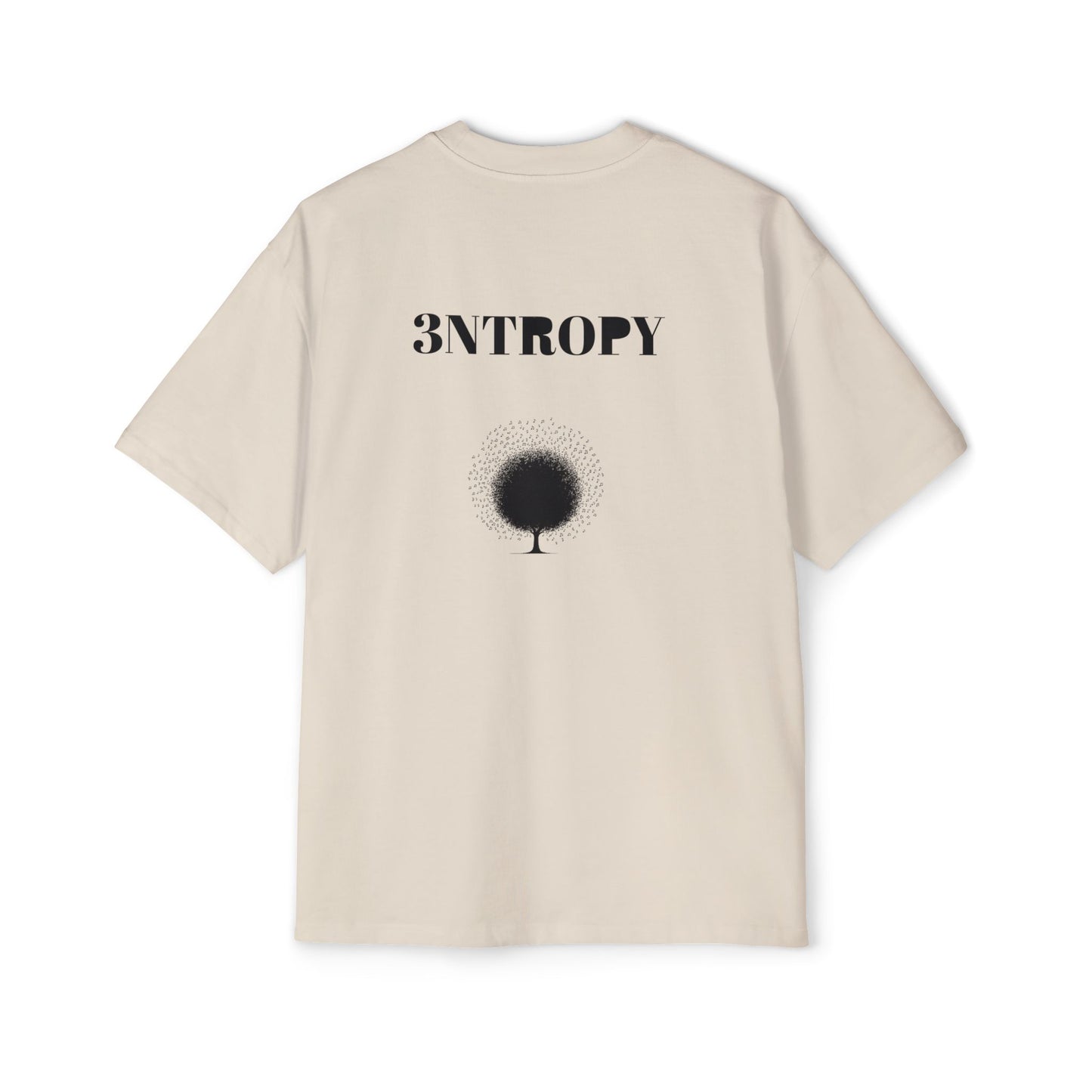 Men's Heavy Oversized Tee "3ntropy" (BLACK LETTER)