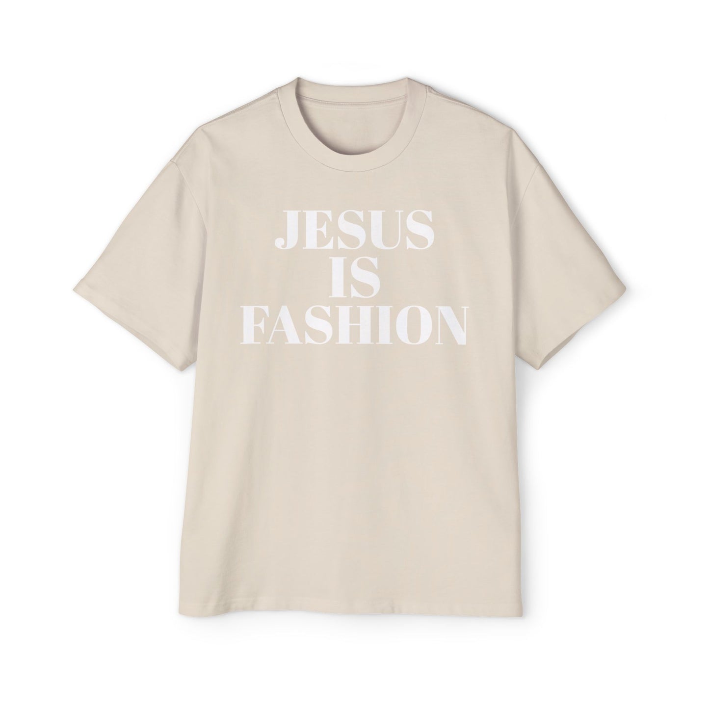 Men's Heavy Oversized Tee "Jesus is Fashion"