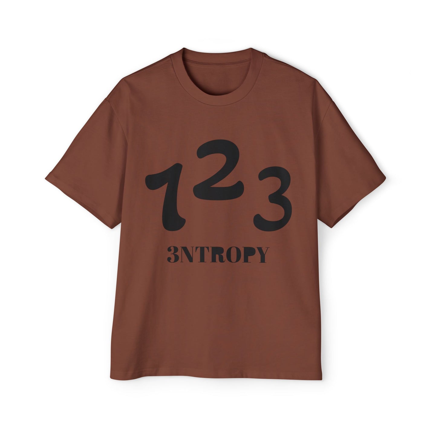 Men's Heavy Oversized Tee "3ntropy" (BLACK LETTER)