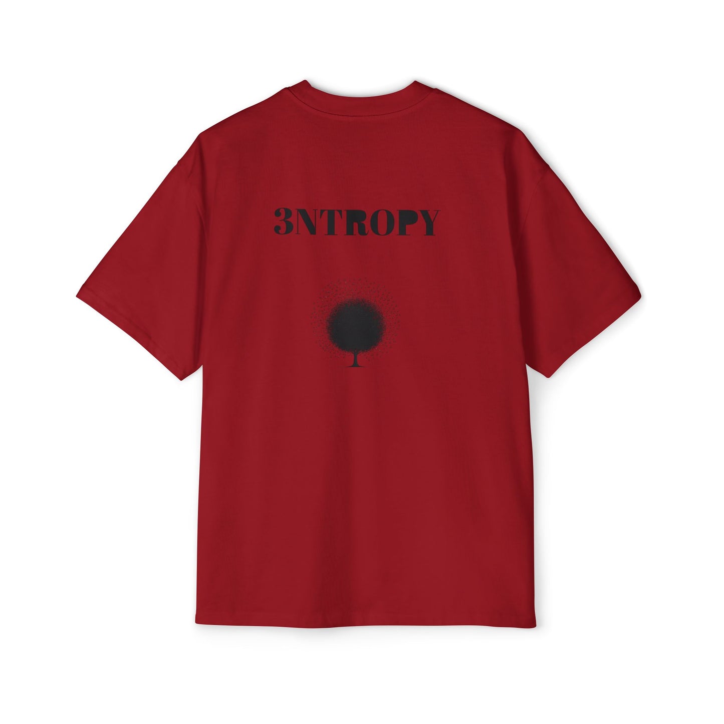 Men's Heavy Oversized Tee "3ntropy" (BLACK LETTER)