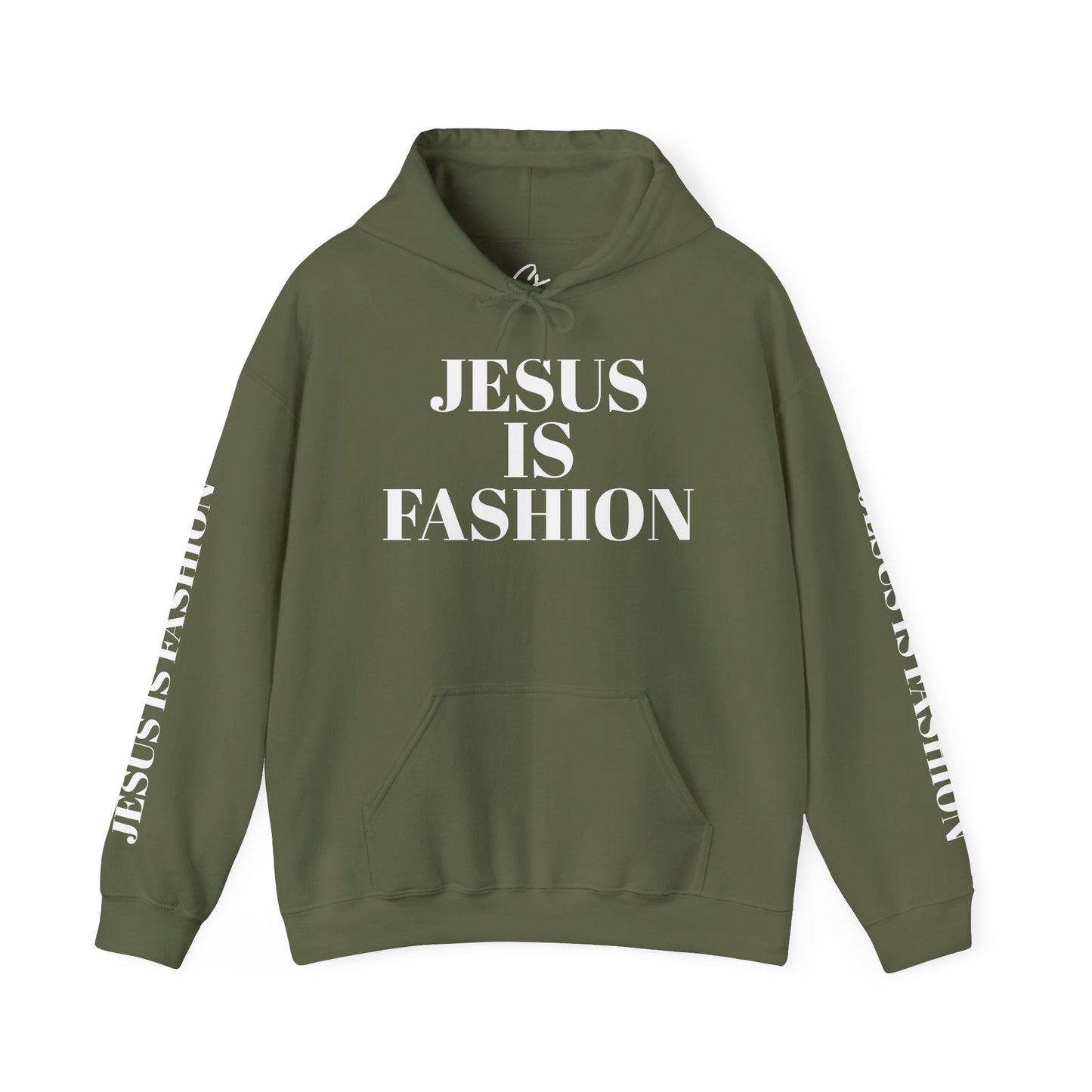 Unisex 50% polyester Hoodie "Jesus is Fashion"