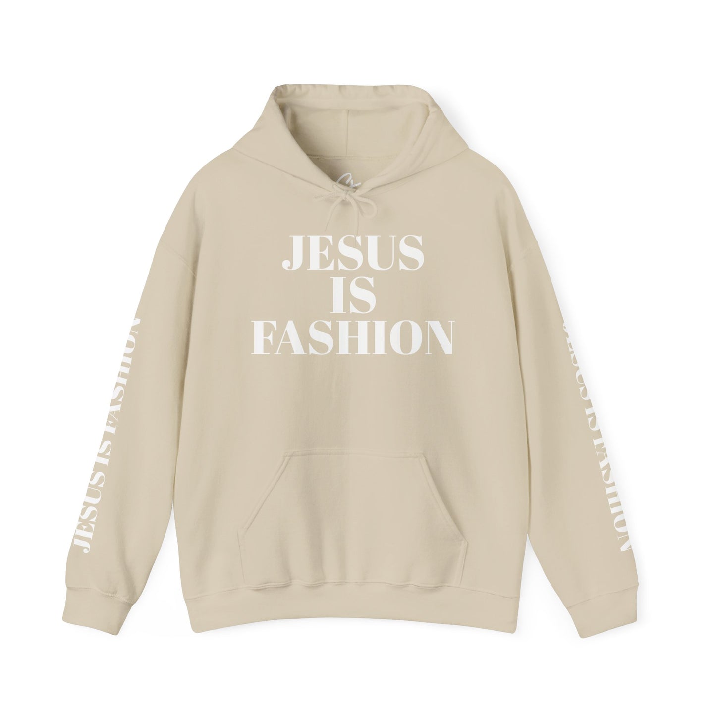 Unisex 50% polyester Hoodie "Jesus is Fashion"