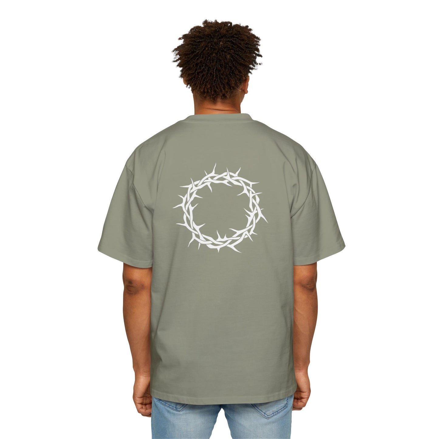 Men's Heavy Oversized Tee "Faith over Fear"