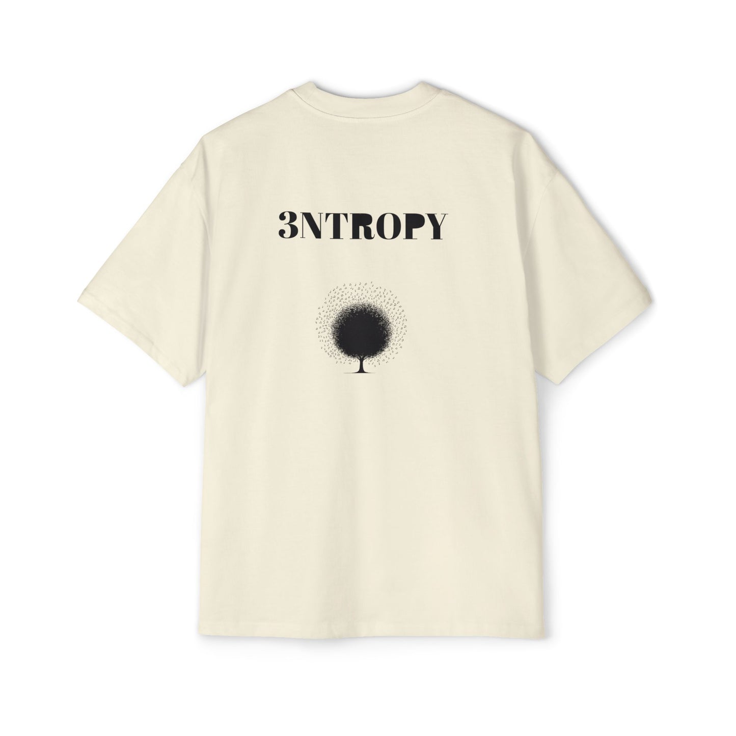 Men's Heavy Oversized Tee "3ntropy" (BLACK LETTER)