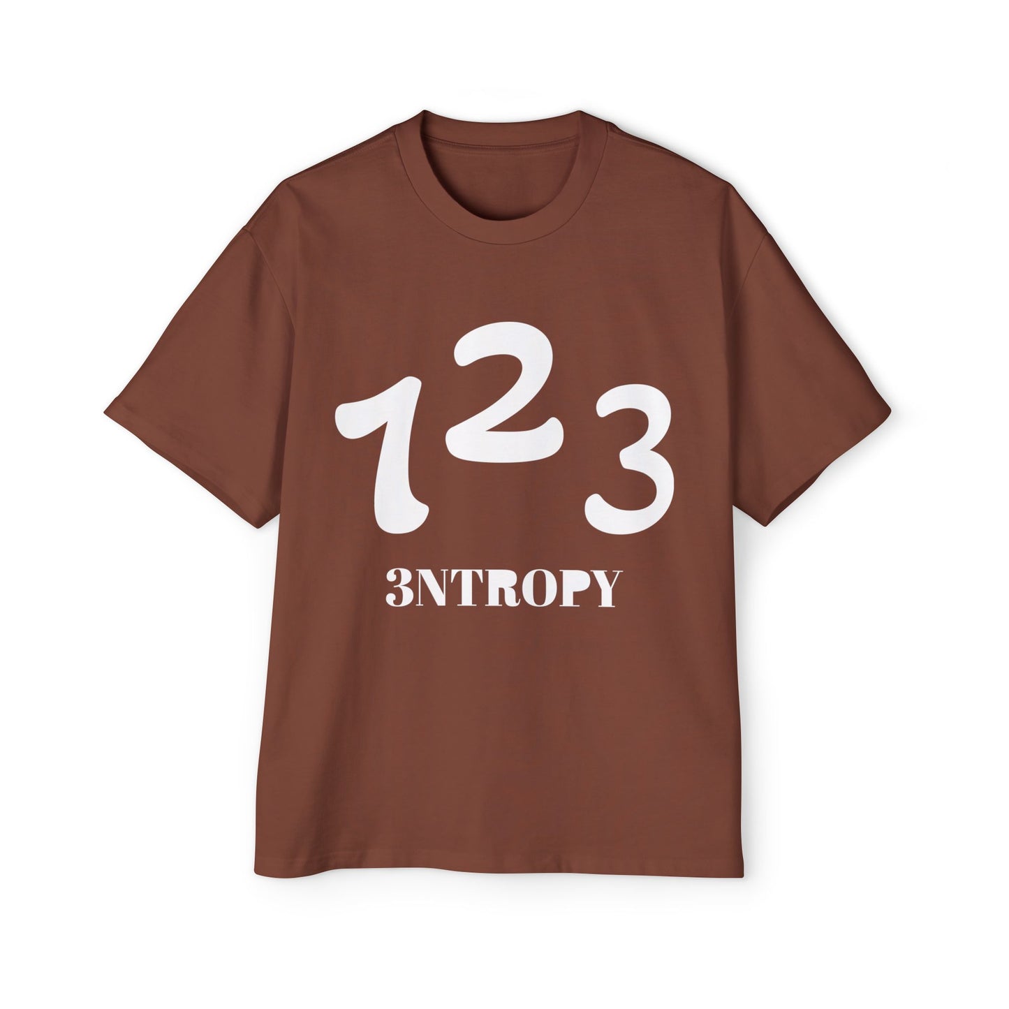 Men's Heavy Oversized Tee "3ntropy" (WHITE LETTERS)