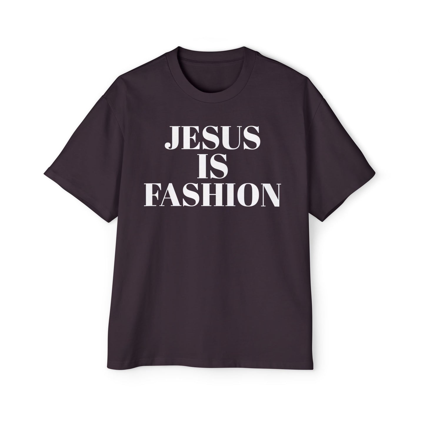 Men's Heavy Oversized Tee "Jesus is Fashion"