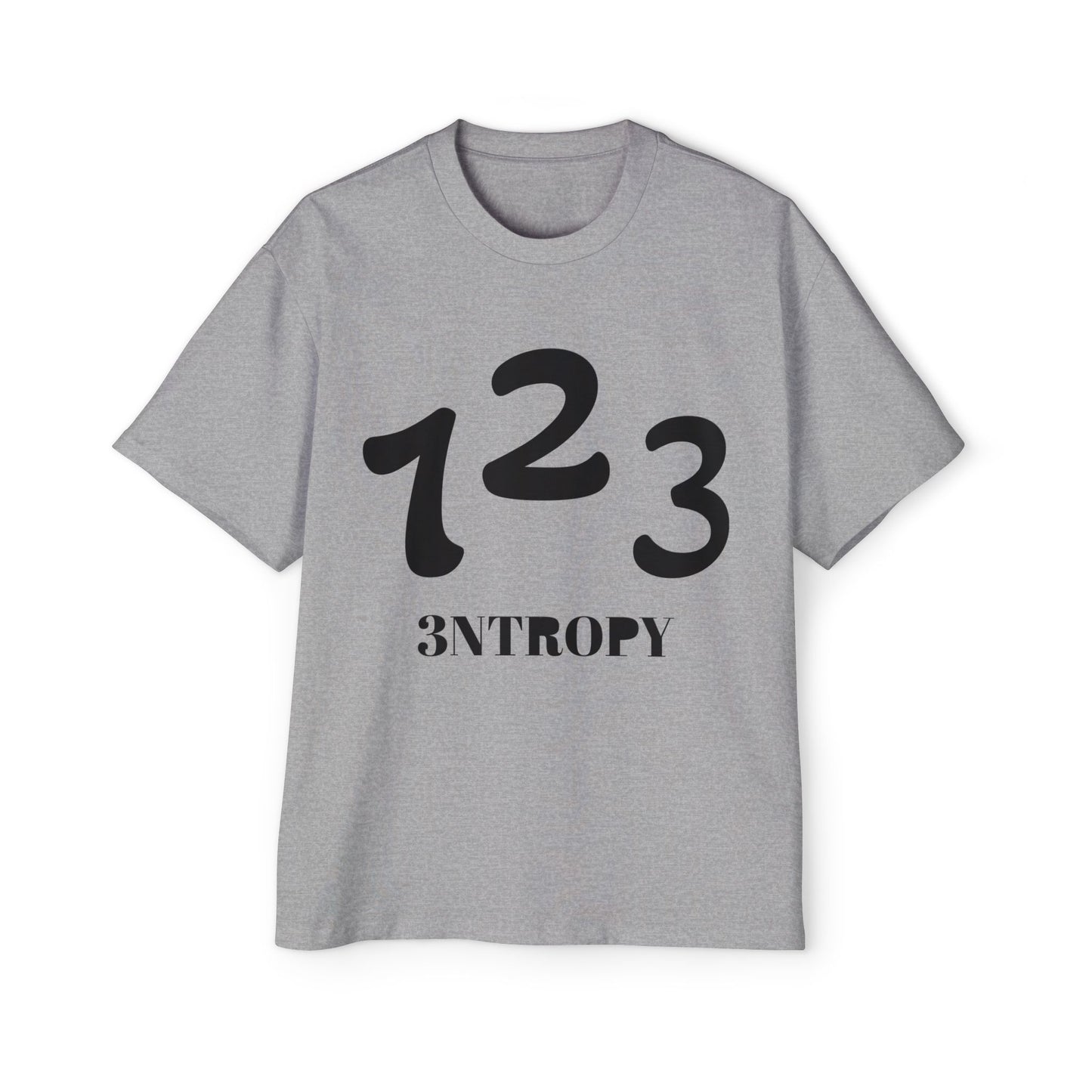 Men's Heavy Oversized Tee "3ntropy" (BLACK LETTER)