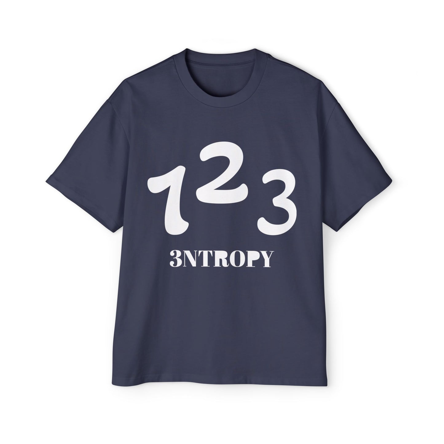 Men's Heavy Oversized Tee "3ntropy" (WHITE LETTERS)