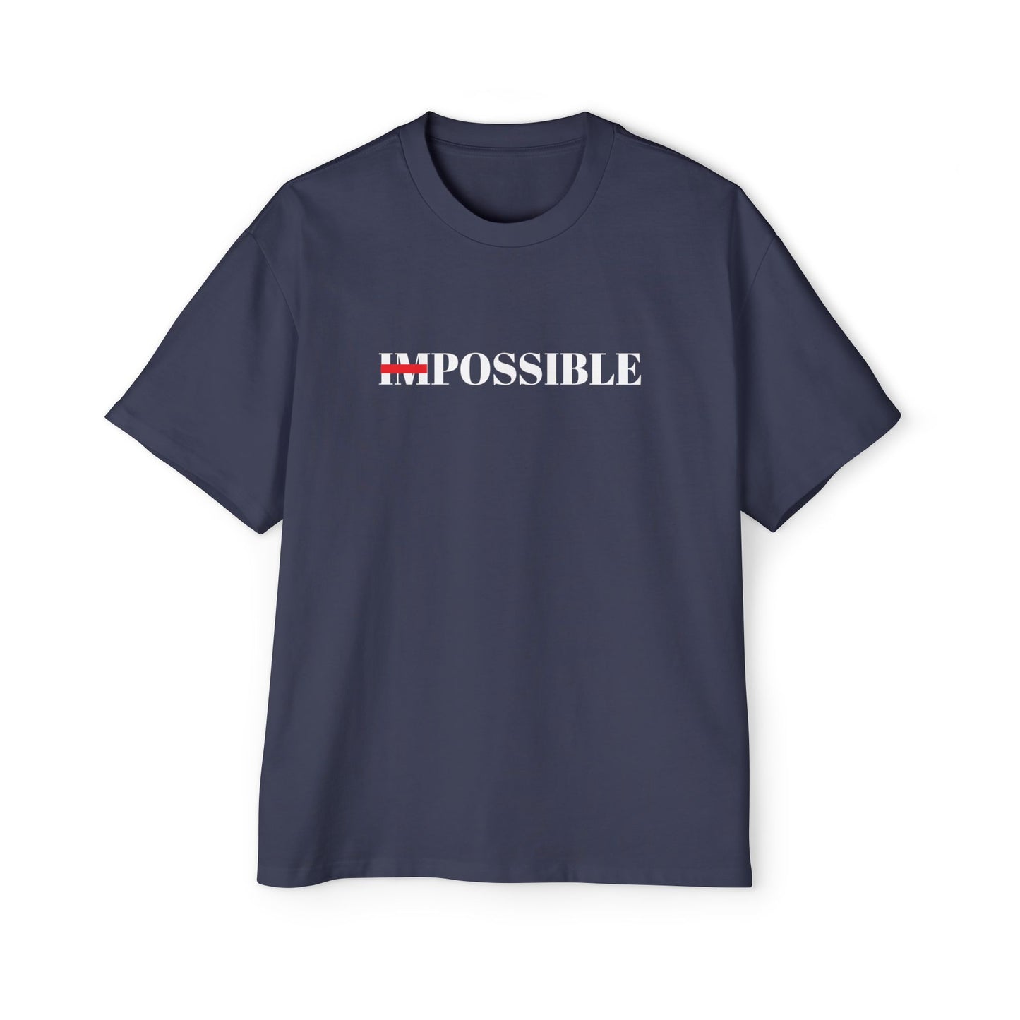 Men's Heavy Oversized Tee "Nothings impossible" (WHITE LETTERS)