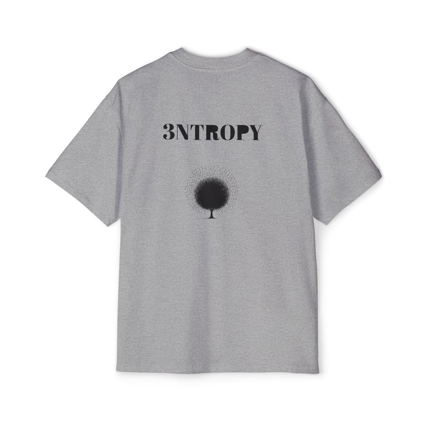 Men's Heavy Oversized Tee "3ntropy" (BLACK LETTER)