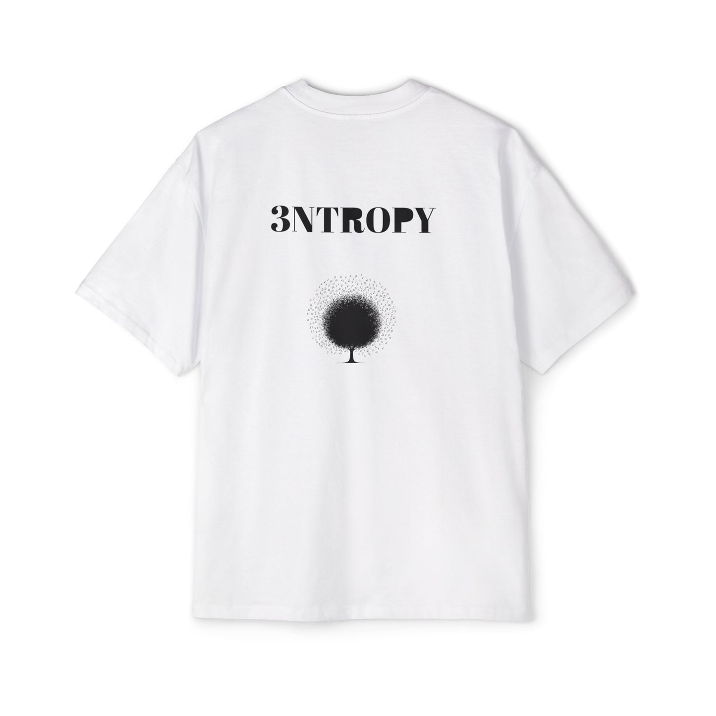 Men's Heavy Oversized Tee "3ntropy" (BLACK LETTER)