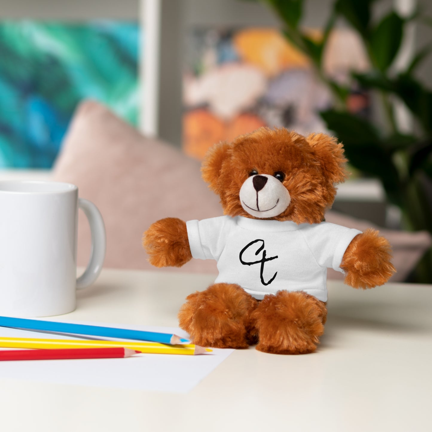 Stuffed Animals with "City Threads" tee