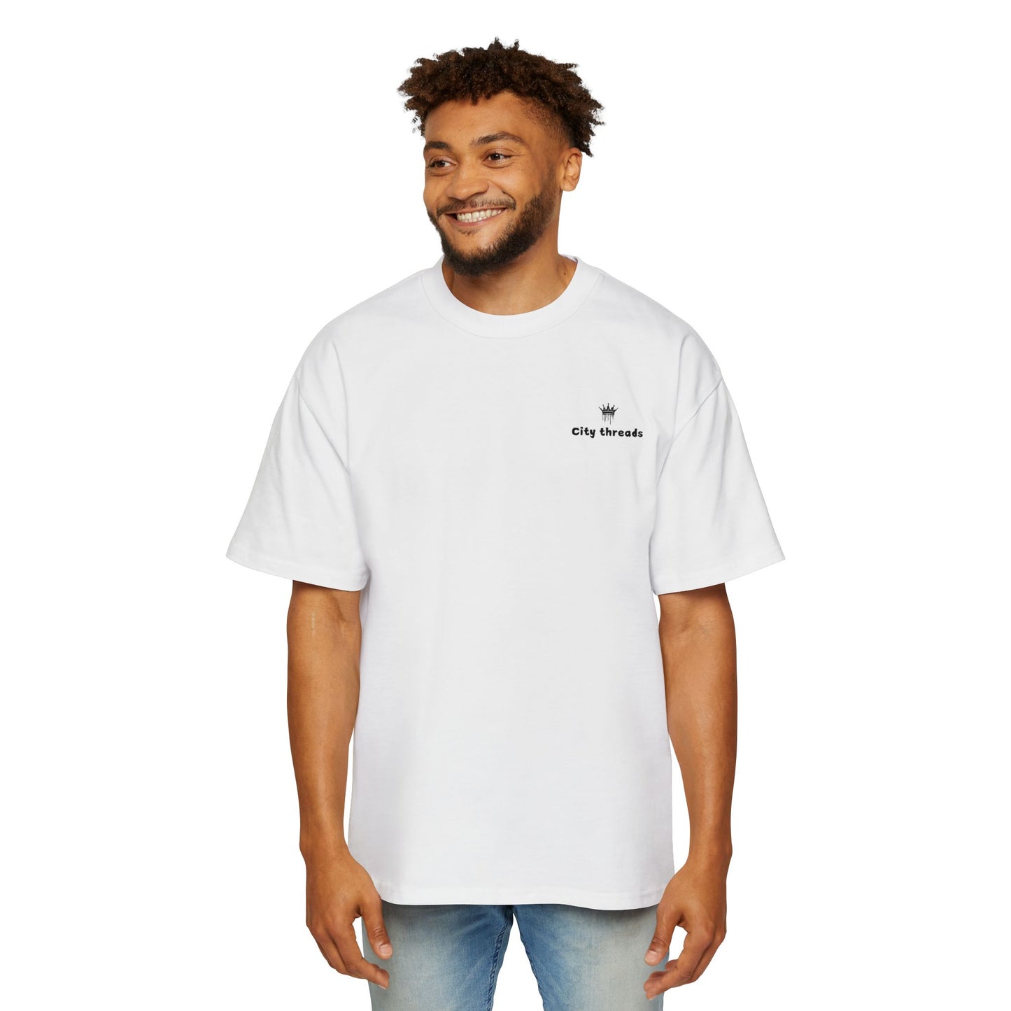 Men's Heavy Oversized Tee "No 9-5" (WHITE)