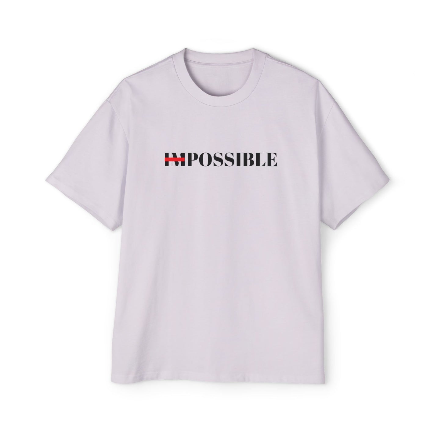 Men's Heavy Oversized Tee "Nothings impossible" (BLACK LETTERS)